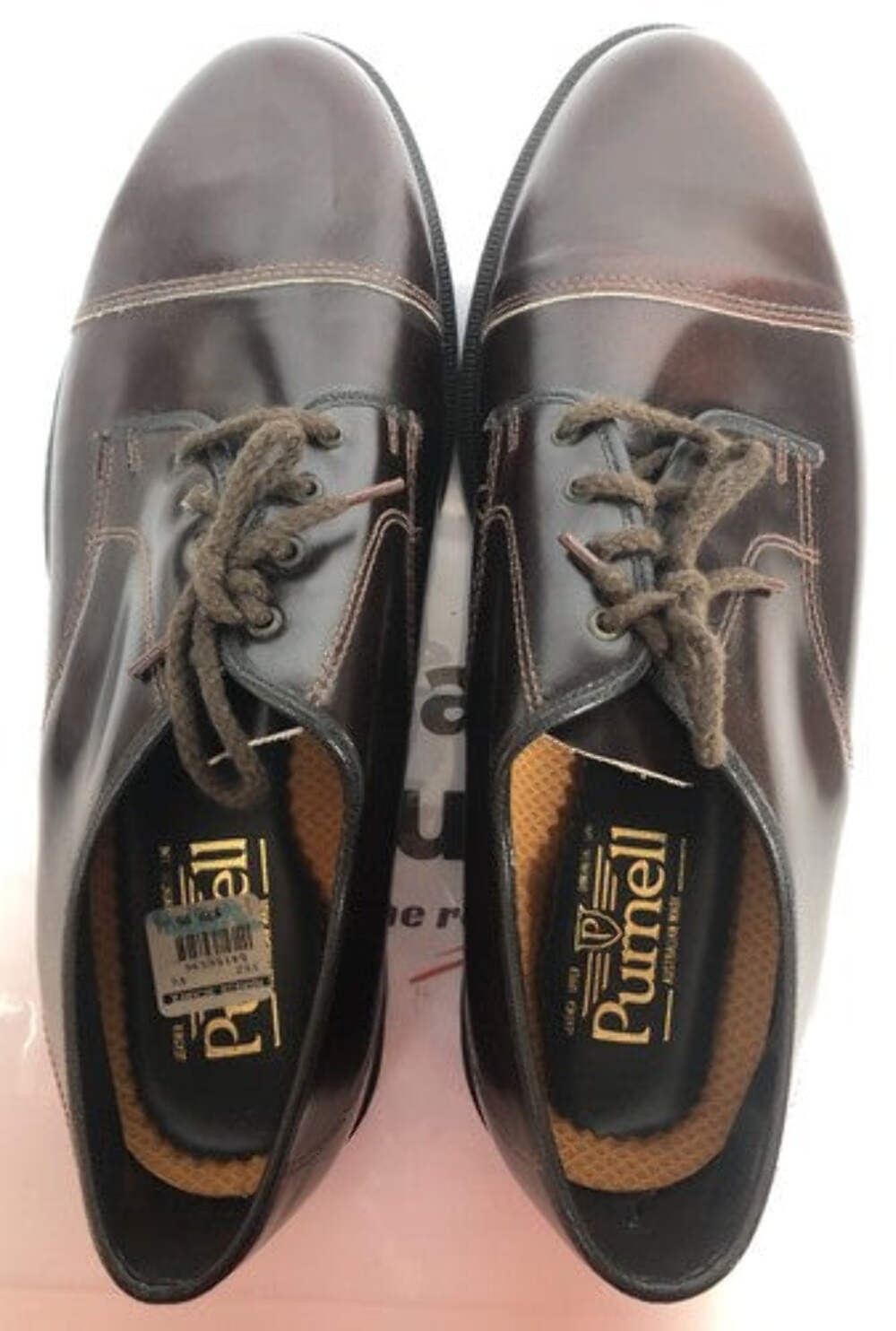 F23 Mens Pumell Men's Brown Leather Work Shoes Size 11 1/2 Australian Made