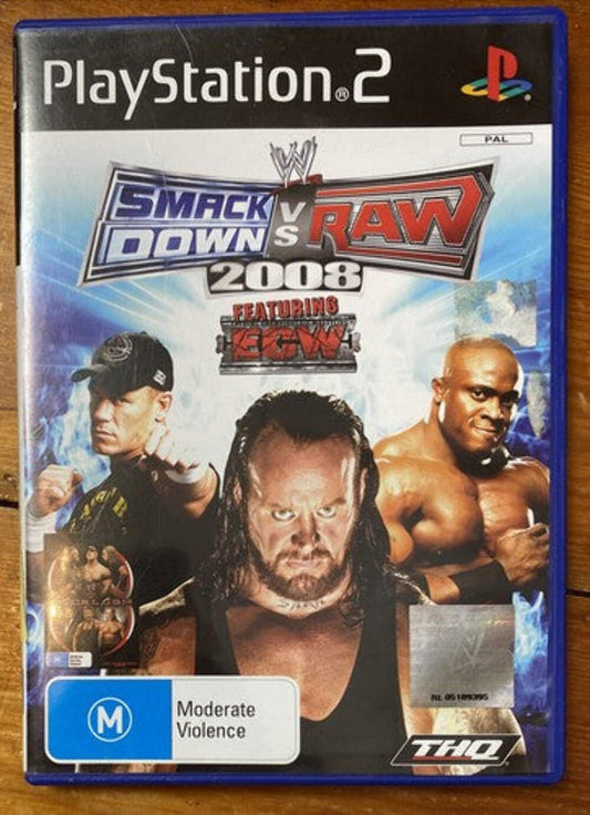 2244 Smackdown Vs Raw 2008 Featuring ECW Playstation 2/PS2Complete Game