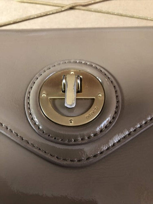 M596 Mimco Handbag Purse Clutch Tan Brown In Good Condition + Free Post