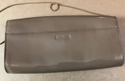 M596 Mimco Handbag Purse Clutch Tan Brown In Good Condition + Free Post