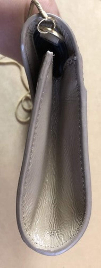 M596 Mimco Handbag Purse Clutch Tan Brown In Good Condition + Free Post