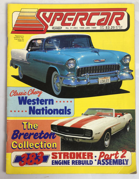 Super Car Magazine No.31 Dec 1988 - Jan 1989 Vintage In Good Condition