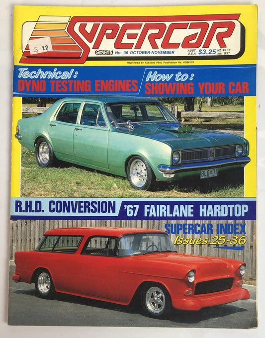 Super Car Magazine No.36 October - November  Vintage In Good Condition