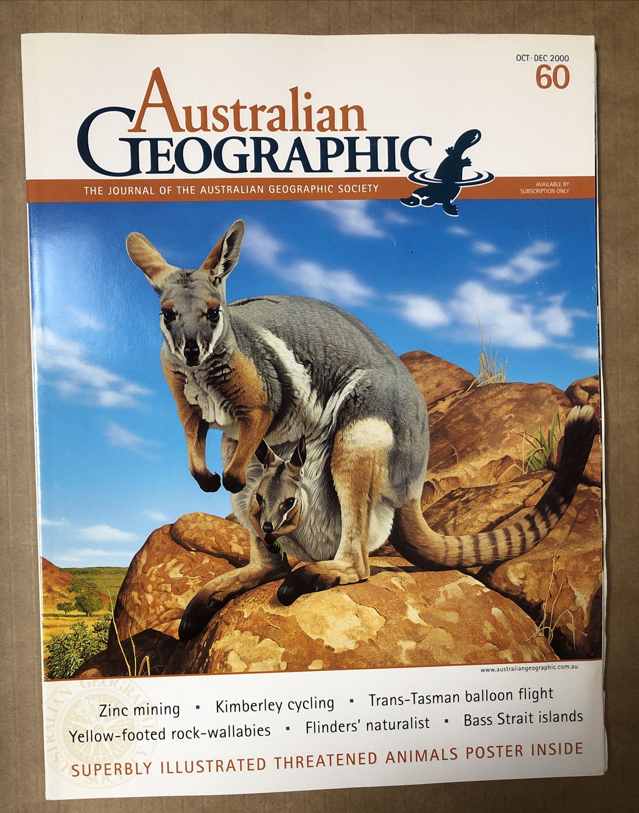 Australian Geographic Magazine Oct - Dec 2000 No. 60 In Good Condition