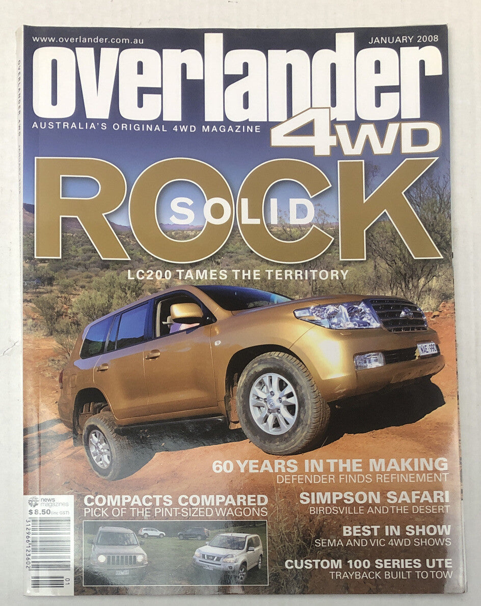 Overlander 4WD Monthly Magazine - January 2008 In Good Condition