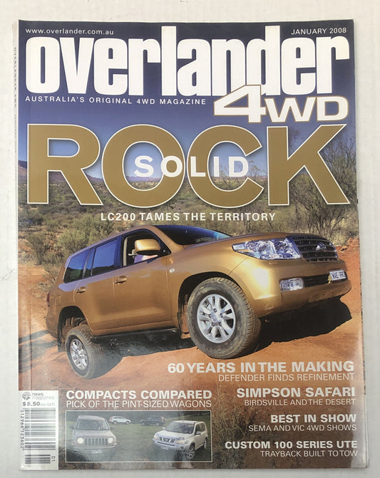 Overlander 4WD Monthly Magazine - January 2008 In Good Condition