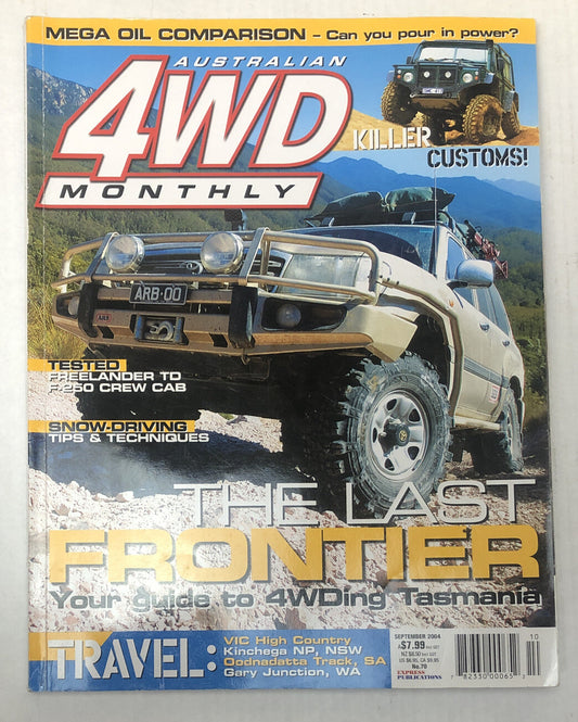 Australian 4WD Monthly Magazine - September 2004 In Good Condition