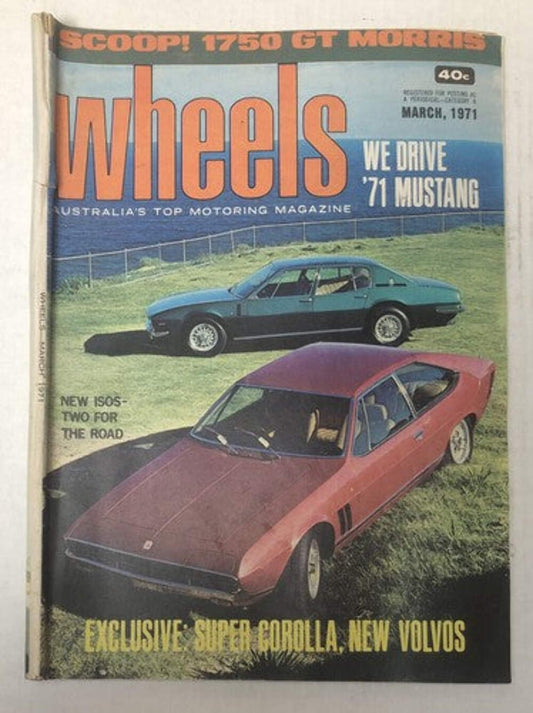 Vintage Wheels Magazine March 1971 In Ok Condition