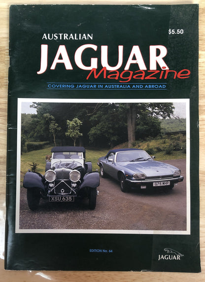 Australian Jaguar Magazine No. 64 Vintage In OK Condition
