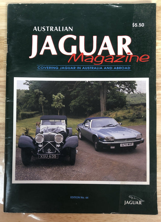 Australian Jaguar Magazine No. 64 Vintage In OK Condition