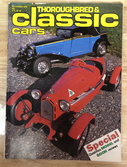 Thoroughbred & Classic Cars December 1978 Magazine Vintage In Good Condition