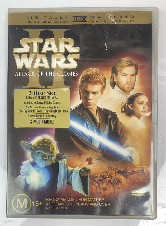 Star Wars 2 Attack Of The Clones 2 Disc Set In Good Condition