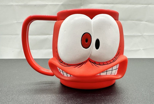 Hungry Jacks 1997 Collectable Face Off 3D Mug Red “Stressed Out” 9223