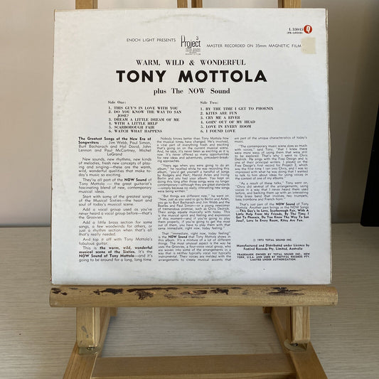 Tony Mottola : Warm, Wild And Wonderful Vintage Vinyl Record In VGC 3393