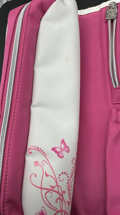 GHD Pink Styling Iron Bag with Heat Resistance Mat Built in Good Condition 8166