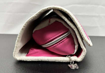 GHD Pink Styling Iron Bag with Heat Resistance Mat Built in Good Condition 8166