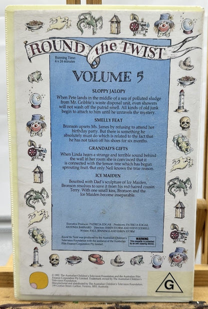 Round The Twist Volume 5 EX-Rental VHS Tape In OK Condition Damaged Case 8901