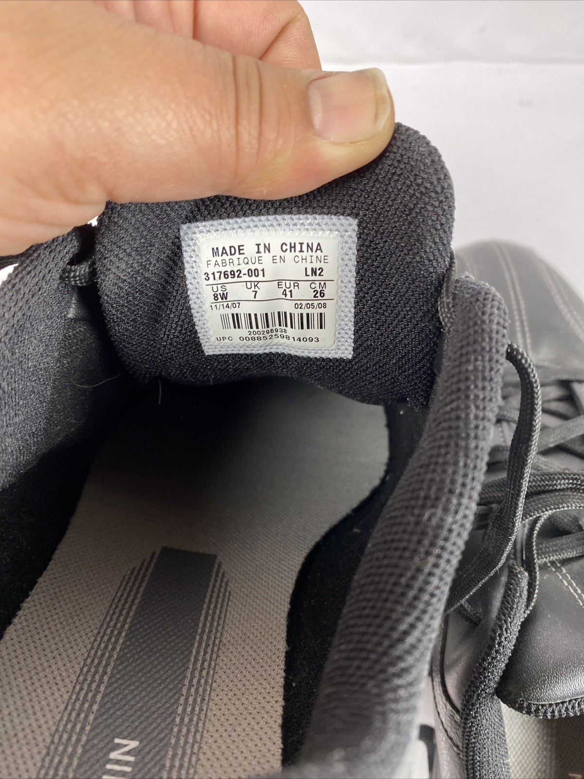 F484 Nike Air Golf Shoes In Black US 8W UK7 EUR41 In Good Condition