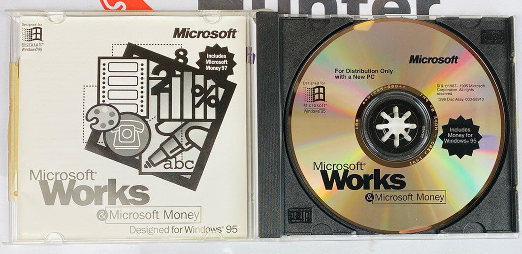 M1039 Microsoft Works & Microsoft Money CD In Good Condition