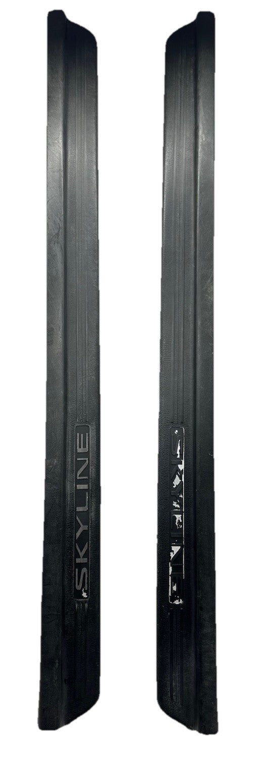 NISSAN SKYLINE GTR BNR R33 2DOOR COUPE SCUFF KICK PLATE FACTORY PAIR 9032/9024