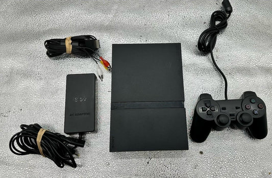 Sony PlayStation Two PS2 Console SCPH-70002  (Cover damaged) 9784