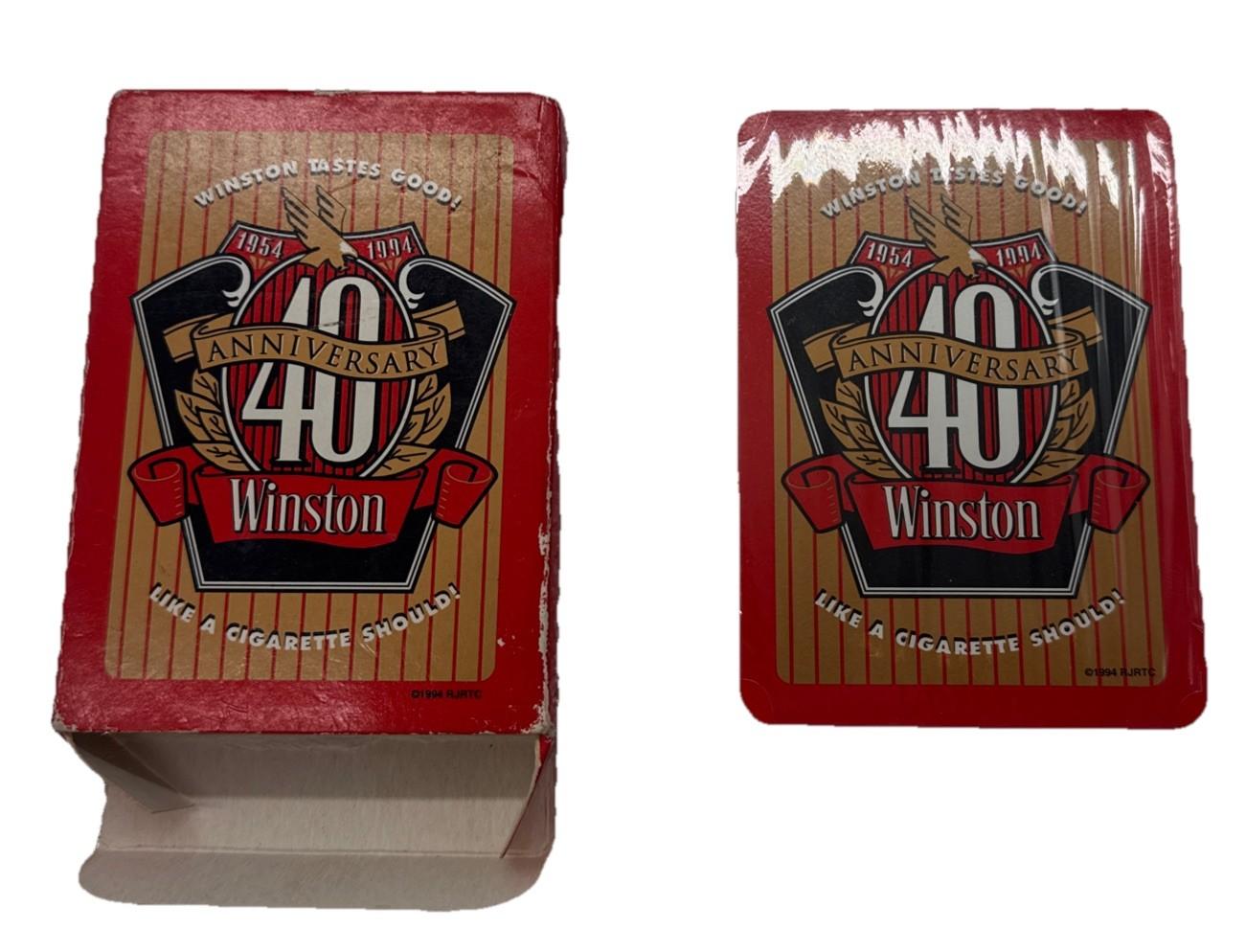 40th Anniversary Winston Playing Cards – New Sealed #9466