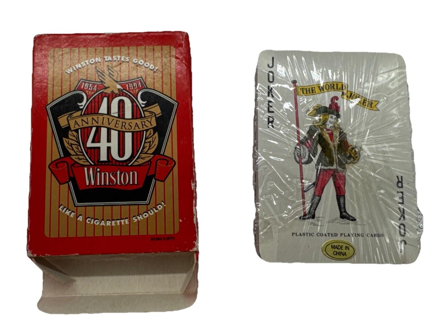 40th Anniversary Winston Playing Cards – New Sealed #9466