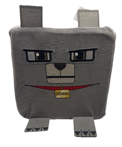 Minecraft Movie Dennis Cube Plush Toy 2025 In Good Condition 9758