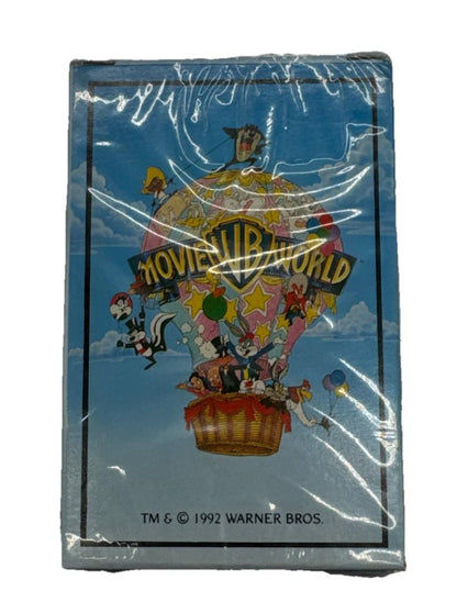 Movie World Plastic Playing Cards – New Sealed 1992  #9463