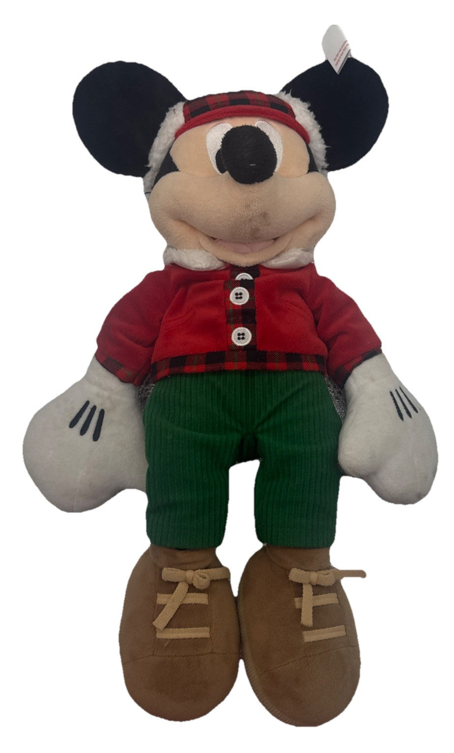 Disney Store Holiday Mickey Mouse Plush 2017 Woodland Small Stains 9990