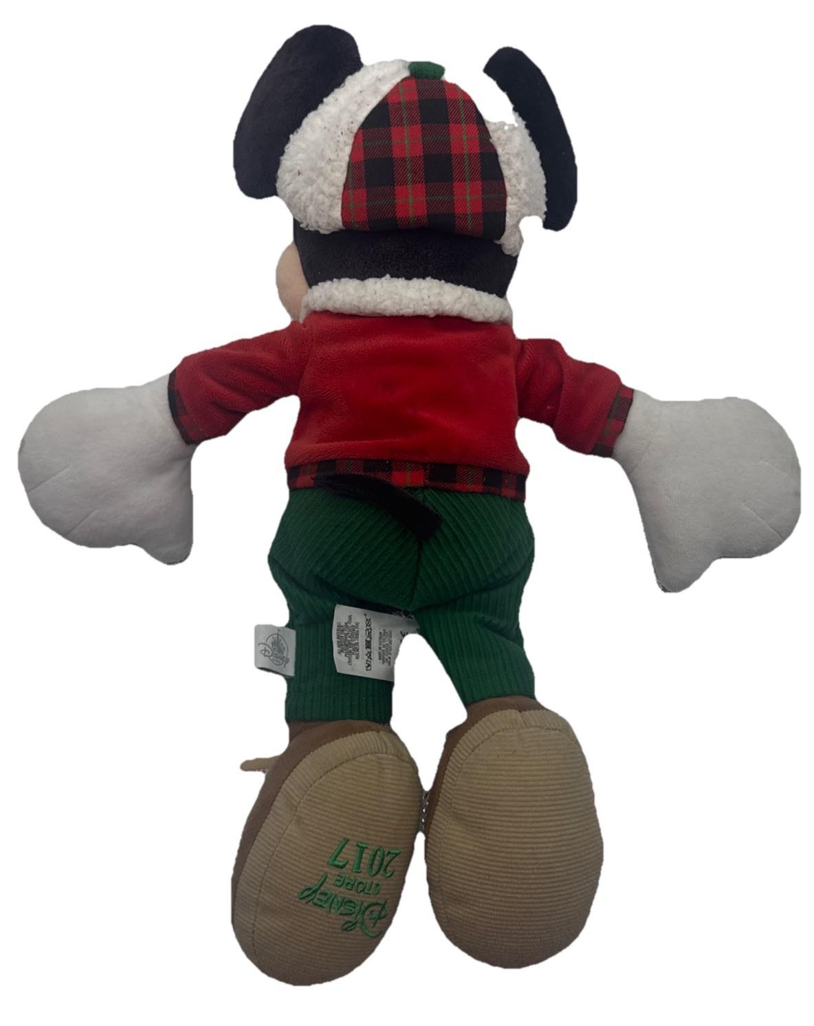 Disney Store Holiday Mickey Mouse Plush 2017 Woodland Small Stains 9990