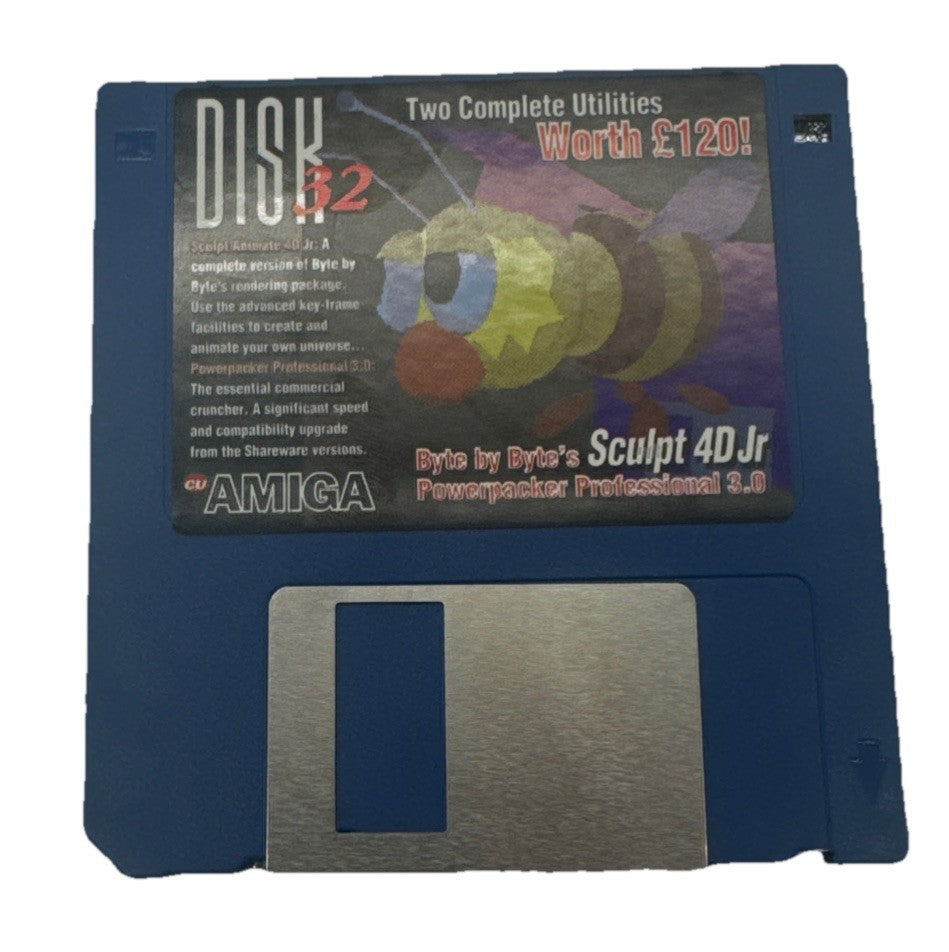 Amiga Super Disk No. 32 Sculpt 4D Jr Floppy Disk In Good Condition 10155