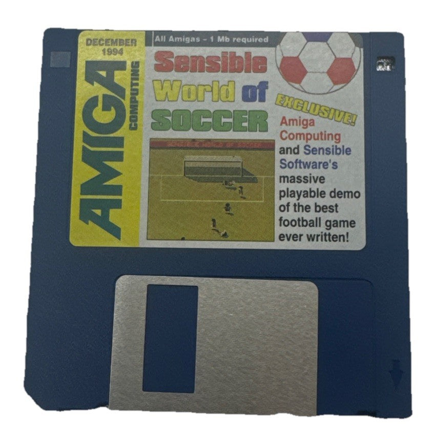 Amiga Computing Sensible World Of Soccer 1994 Floppy Disk In Good Condition 9918