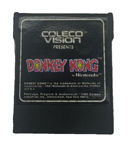 Donkey Kong Coleco Vision Cartridge Label Coming Off In Good Condition 9201