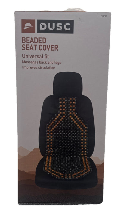 Dusc Beaded Seat Cover Universal Fit Massages Back & Legs Improves Circulation