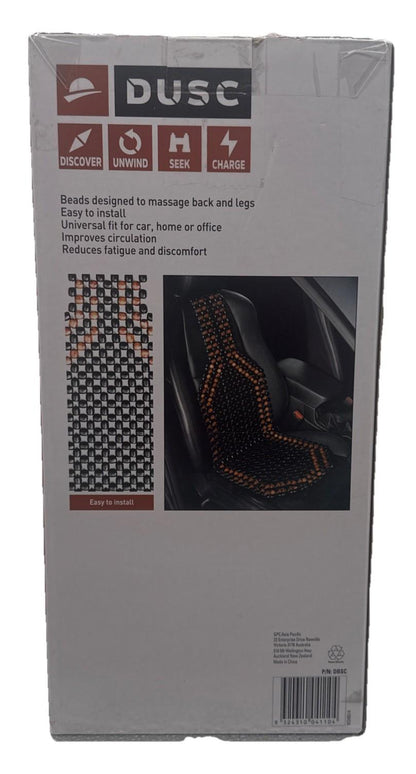 Dusc Beaded Seat Cover Universal Fit Massages Back & Legs Improves Circulation
