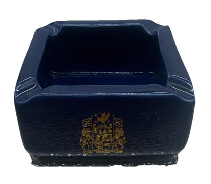 VINTAGE CERAMIC BLUE BALLANTINES THE SUPERB SCOTCH ASH TRAY 11cm (9424)