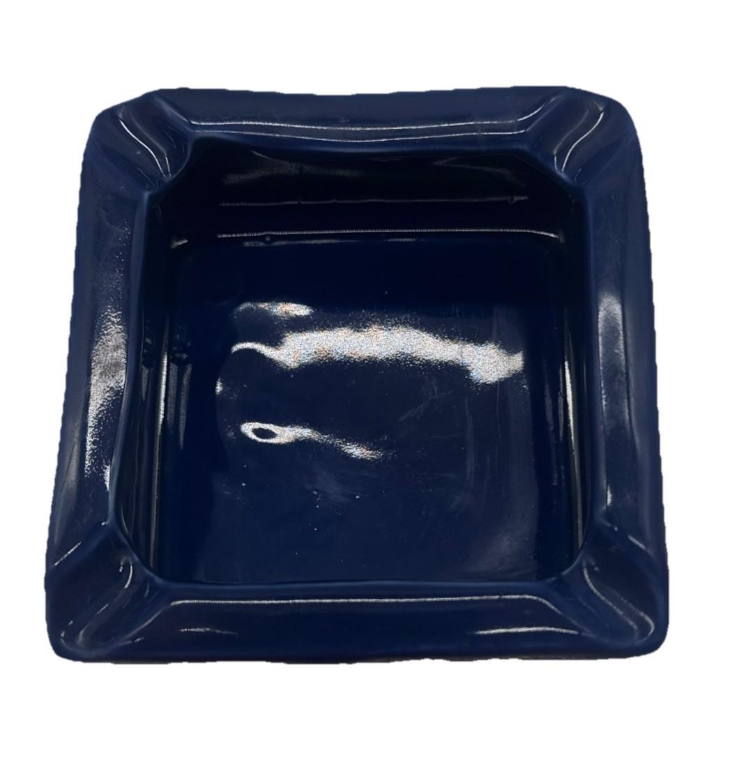VINTAGE CERAMIC BLUE BALLANTINES THE SUPERB SCOTCH ASH TRAY 11cm (9424)