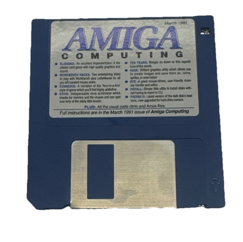 The Amiga Computing March 1991 Floppy Disk In Good Condition 9916