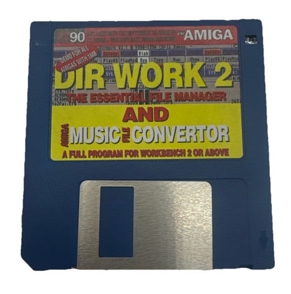 Amiga DIR Work 2 & Music Convertor Floppy Disk In Good Condition 9910