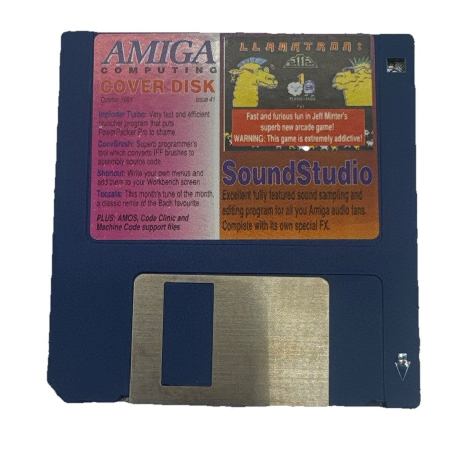 Amiga Computing Issue 41 Sound Studio Floppy Disk In Good Condition 9907