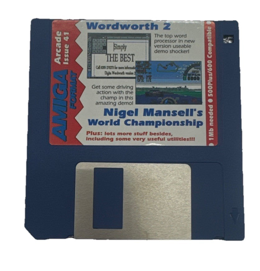 Amiga Word Worth 2 / Nigel Mansell's World Championship Floppy Disk In GC 9912