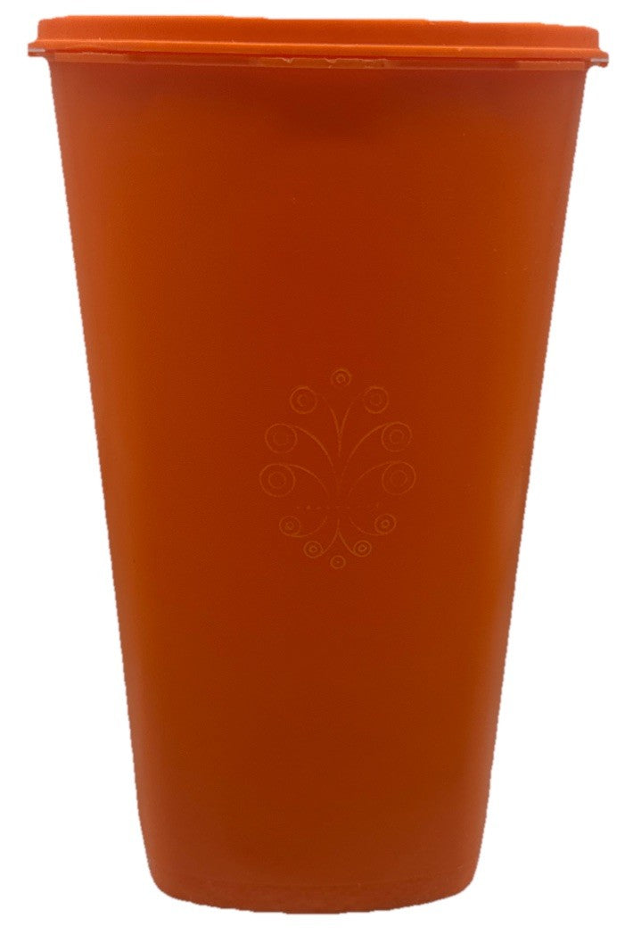 Vintage Tupperware Orange Containers Starburst Press 27 cm by 17 cm 9448