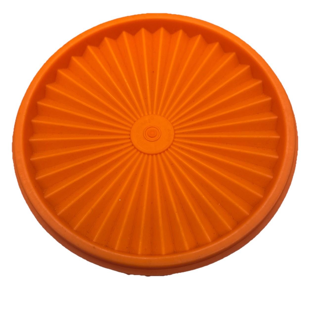 Vintage Tupperware Orange Containers Starburst Press 27 cm by 17 cm 9448