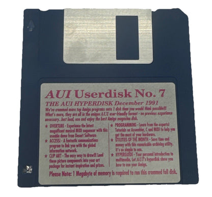 AUI Userdisk No. 7 Floppy Disk In Good Condition 10148