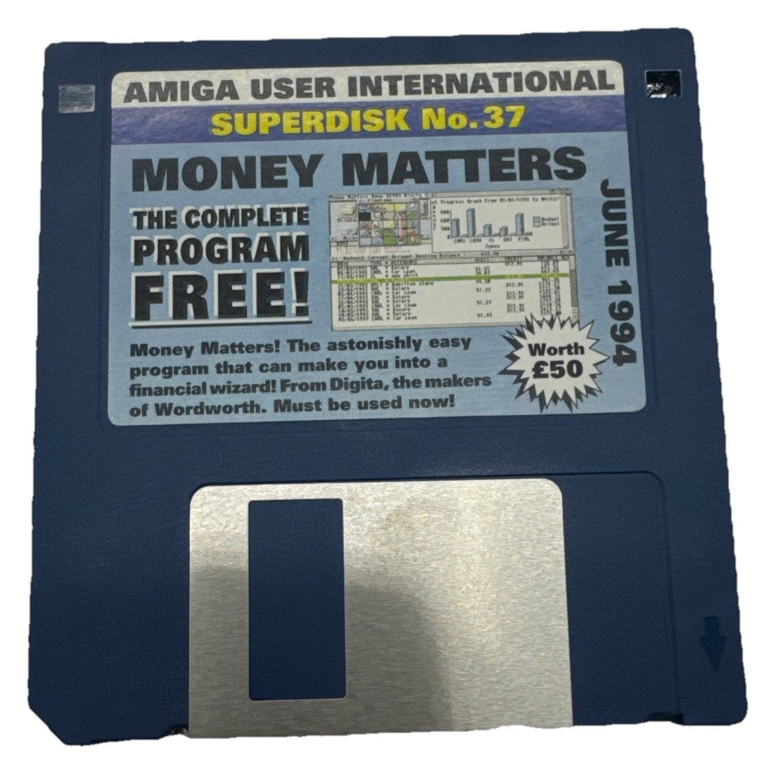 Amiga Super dis No. 37 Money Matters Floppy Disk In Good Condition 9939