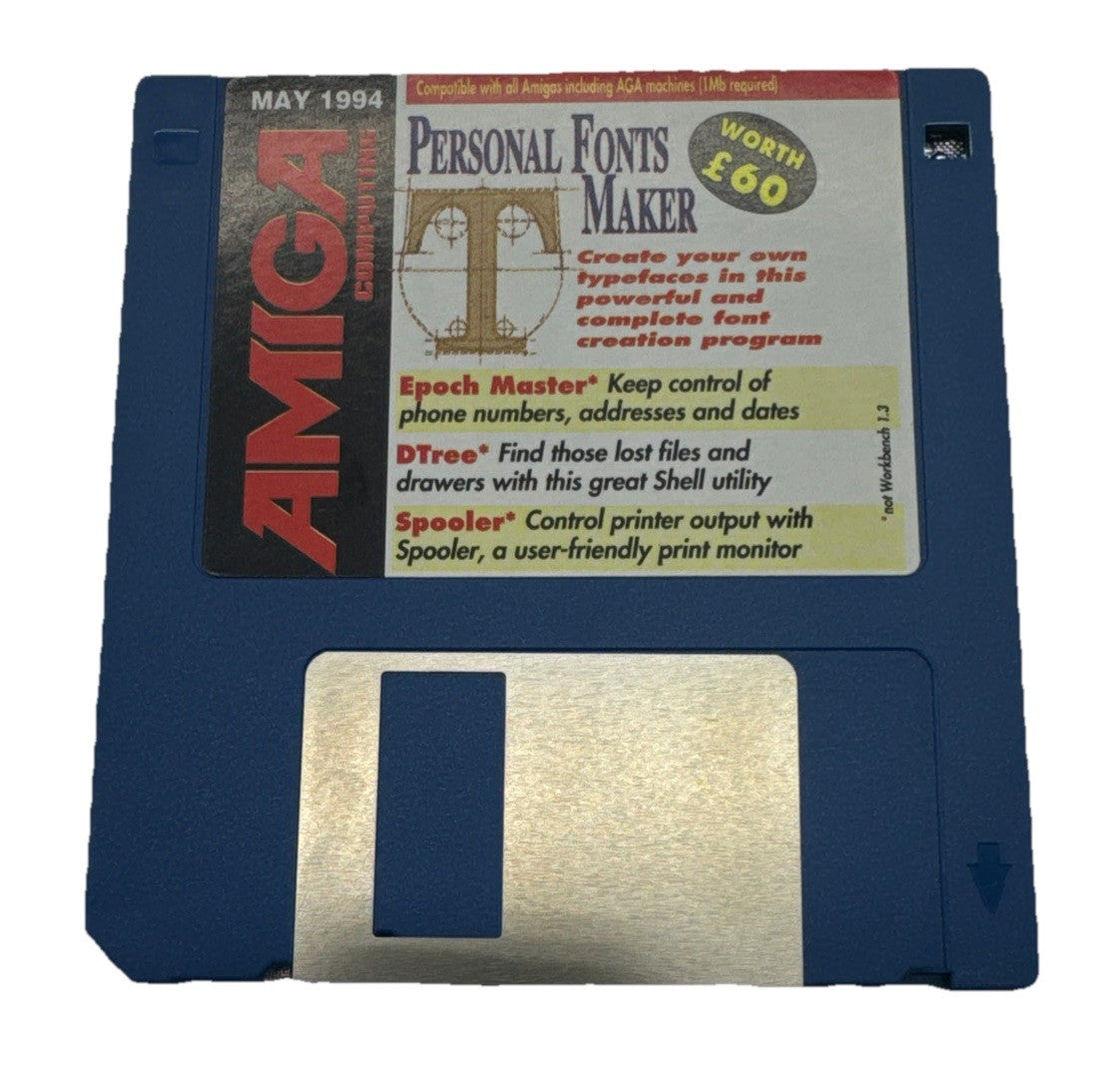Amiga Personal Fonts Maker Floppy Disk In Good Condition 9970