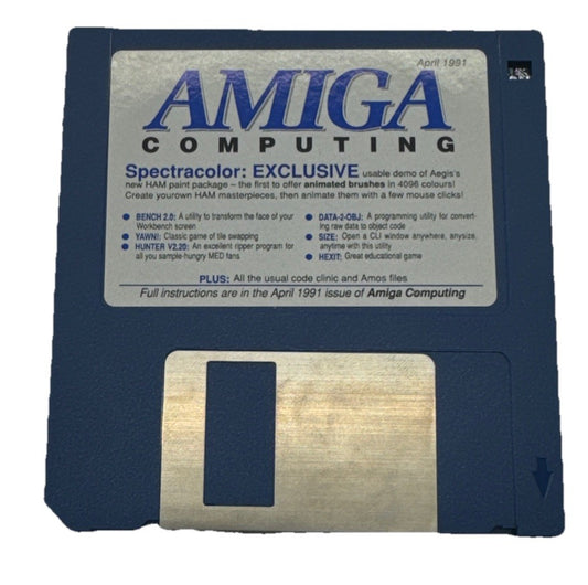 Amiga Computing April 1991 Floppy Disk In Good Condition 10162