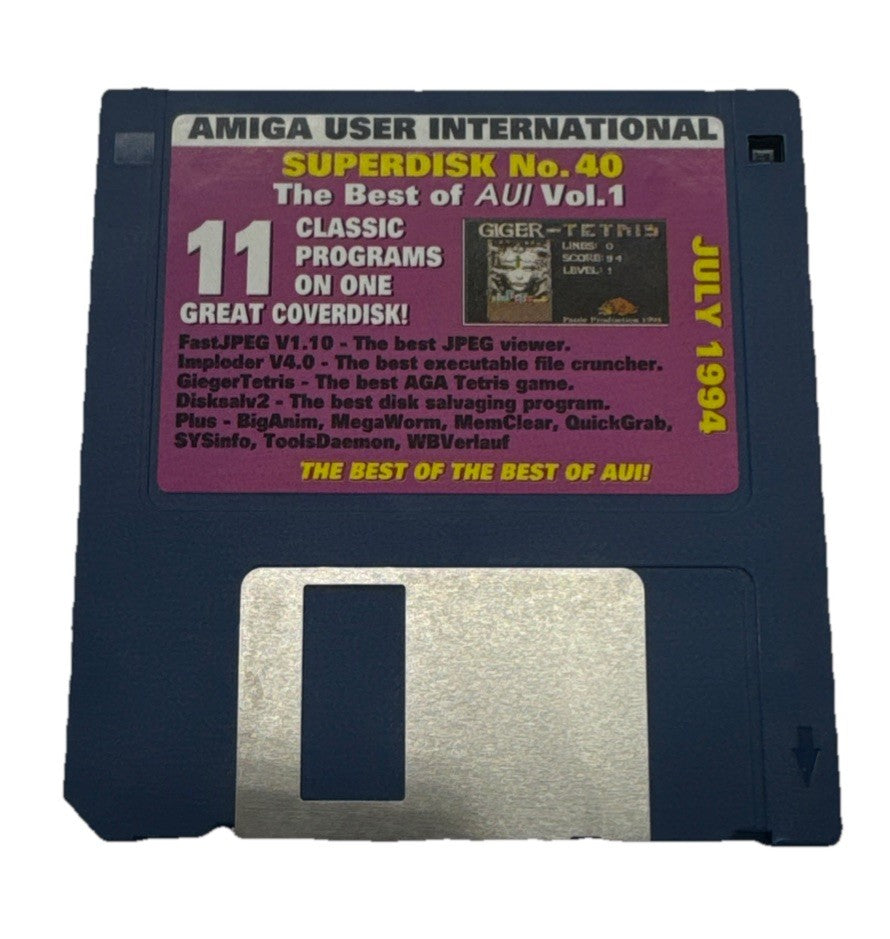 Amiga User International Super Disk No. 40 Floppy Disk In Good Condition 9948
