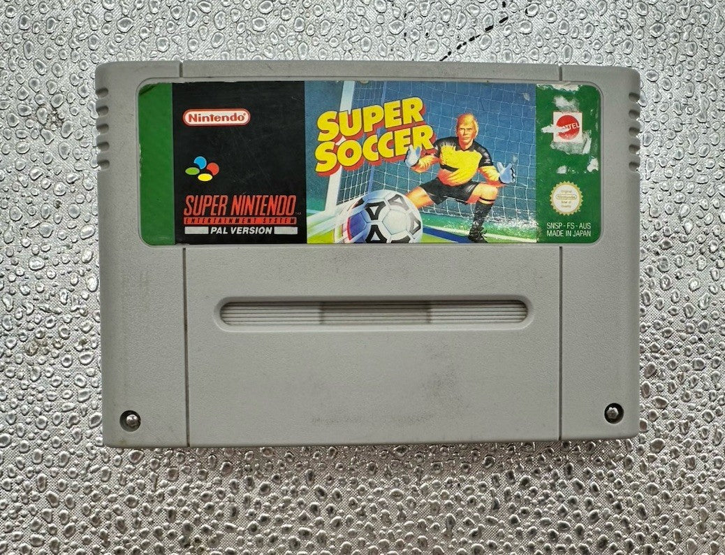 Super Soccer Super Nintendo SNES AUS PAL Game Cart In Good Condition 10192